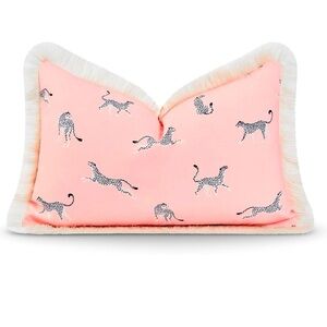 Pink Cheetah Print Pillow cover